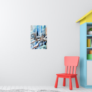 Cute squirrel poster