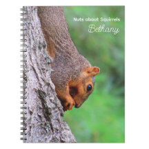 Cute Squirrel Quote Personalized Notebook