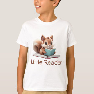 Cute Squirrel Reading a Book Kids' T-Shirt