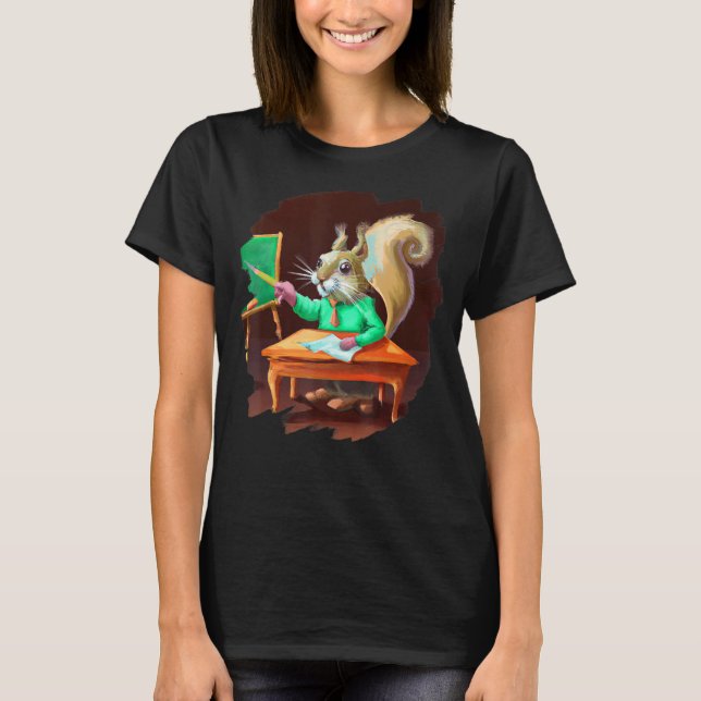 Cute   Squirrel Teacher Professor School T-Shirt (Front)
