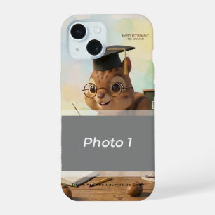 Cute Squirrel Teacher Retirement iPhone 15 Year Case