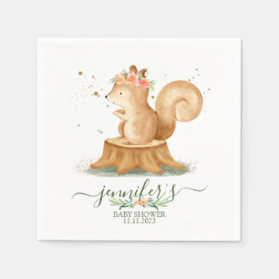 Cute Squirrel wildlife baby newborn Napkin