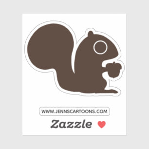 Cute Squirrel with Nut   Whimsical Woodland Animal