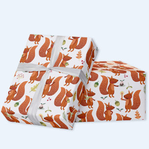 Cute Squirrel Wrapping Paper
