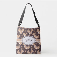Cute Squirrels and Acorns Custom Name