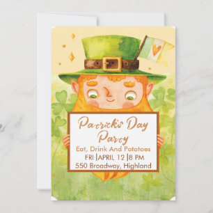 Cute St. Patrick’s Day Party Invitation