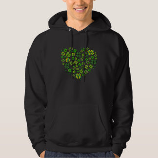 Cute St Patrick s Day Shamrock Heart Irish Hoodie