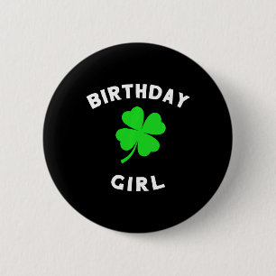 Cute St Patricks Day Birthday For Girls 6 Cm Round Badge