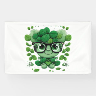 cute st Patricks day cute shamrock wherein glasses Banner