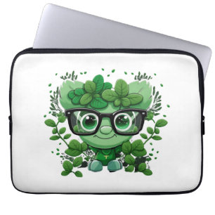 cute st Patricks day cute shamrock wherein glasses Laptop Sleeve