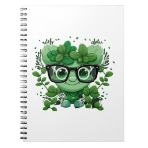 cute st Patricks day cute shamrock wherein glasses Notebook