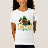 Cute St Patrick's Day Dogs Leprechaun Hat Shamrock