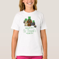 Cute St. Patrick's Day Dogs Leprechaun Hats Puppy
