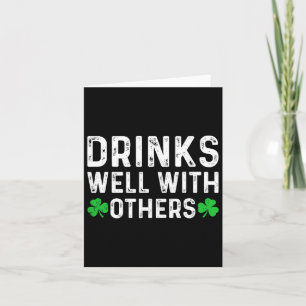 Cute St Patricks Day Drinking Vintage Drinks Well Card