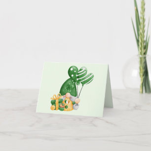 Cute St. Patrick's Day Gnome  Holiday Card