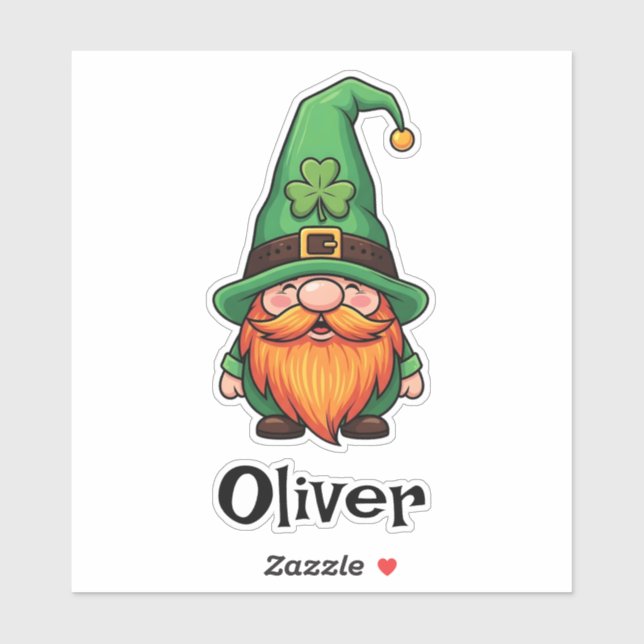 Cute St. Patrick's Day Lucky Leprechaun Gnome  (Sheet)