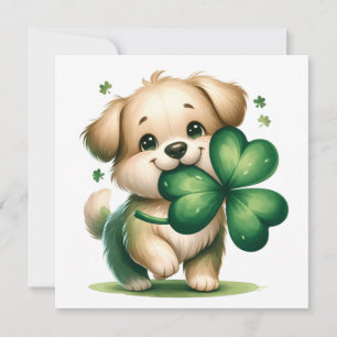 Cute St. Patrick's Day puppy Card