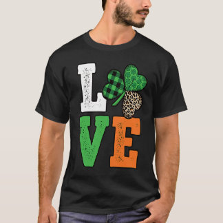 Cute St Patrick's Day Shamrock Irish Love T-Shirt