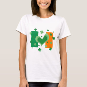 Cute St Patricks Day shirt with Irish flag