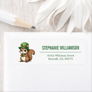 Cute St. Patrick's Day Squirrel with Green Hat