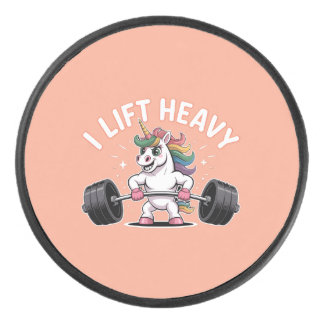 Cute Stacked Kawaii Cats – “Wow!! Hi” Hockey Puck