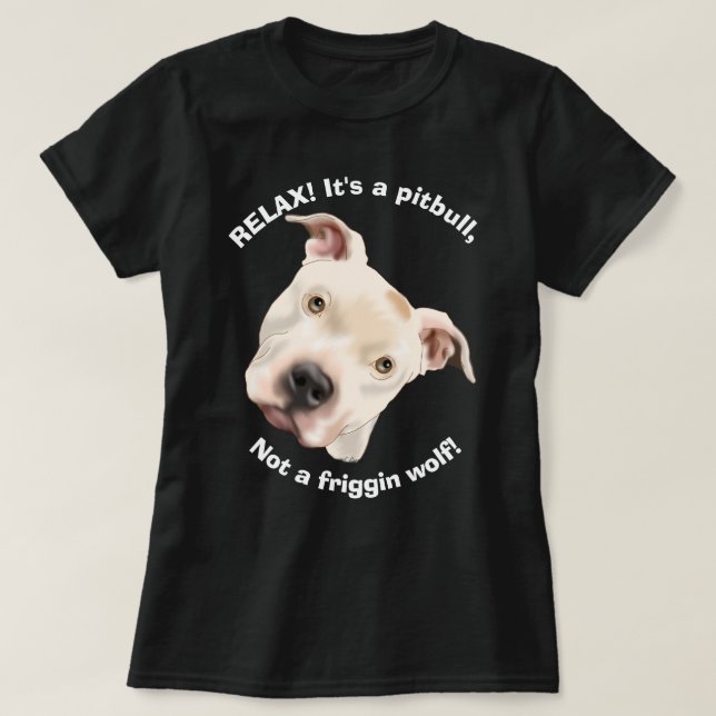 Cute Staffordshire Terrier Pitbull Puppy T-Shirt (Design Front)