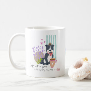 Cute Staffy Pet Dog Coffee with Friend Quote Mug