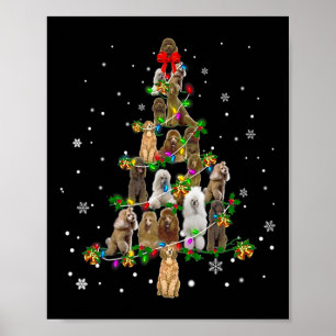 Cute Standard Poodle Dog Christmas Tree Gift Decor