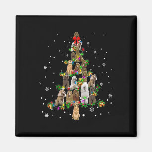 Cute Standard Poodle Dog Christmas Tree Gift Decor Magnet
