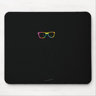Cute Standing Hipster Bunny Tie Dye Glasses Rabbit Mouse Mat