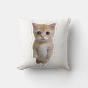 Cute Standing Orange Kitten Pillowcase Cushion