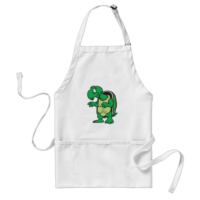 cute standing turtle standard apron (Front)