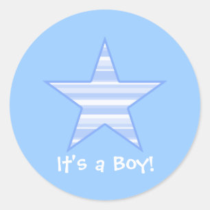 Cute Star, It's a Boy Sticker