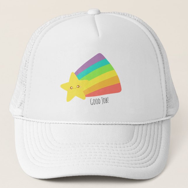 Cute Star Rainbow Trucker Hat (Front)