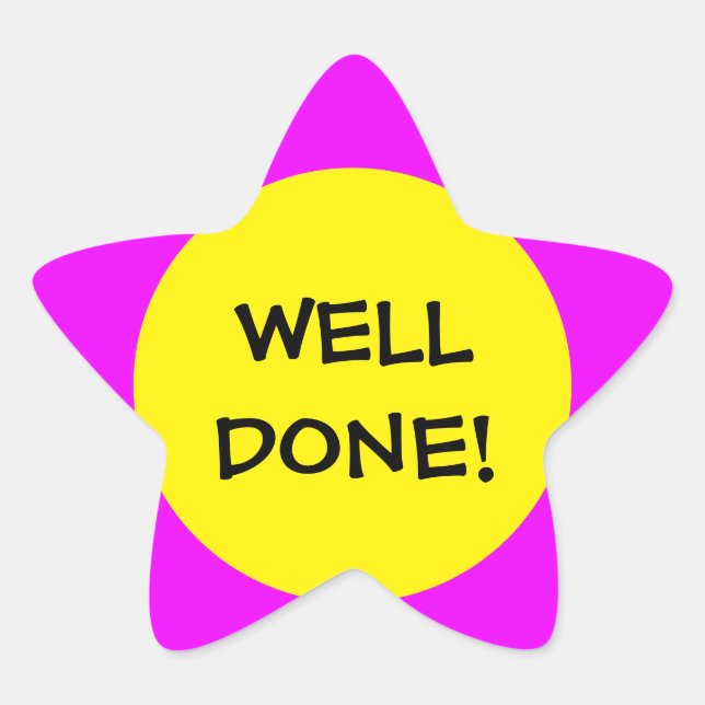 Cute star sticker for children encouragement (Front)