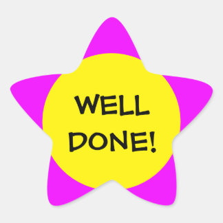 Cute star sticker for children encouragement