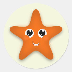 Cute Starfish Classic Round Sticker