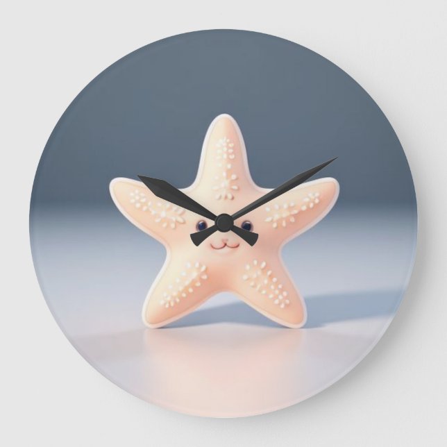 Cute Starfish Large Clock (Front)