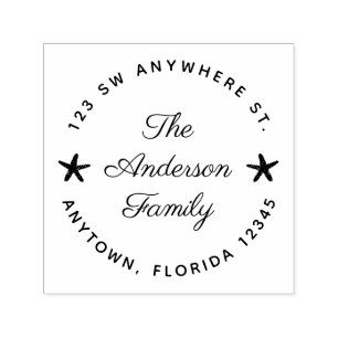 Cute Starfish Return Address Personalised Self-inking Stamp