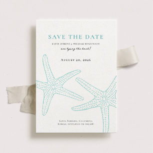 Cute Starfish Save the Date Card