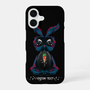 Cute Starlight Eyes Bunny in Yoga Pose Meditation iPhone 16 Case