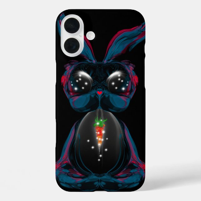 Cute Starlight Eyes Rabbit in Yoga Pose Meditation Case-Mate iPhone Case (Back)