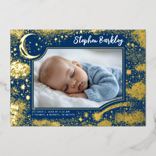 Cute Stars Moon Celestial Newborn Photo Birth