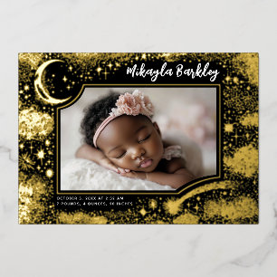 Cute Stars Moon Celestial Newborn Photo Birth