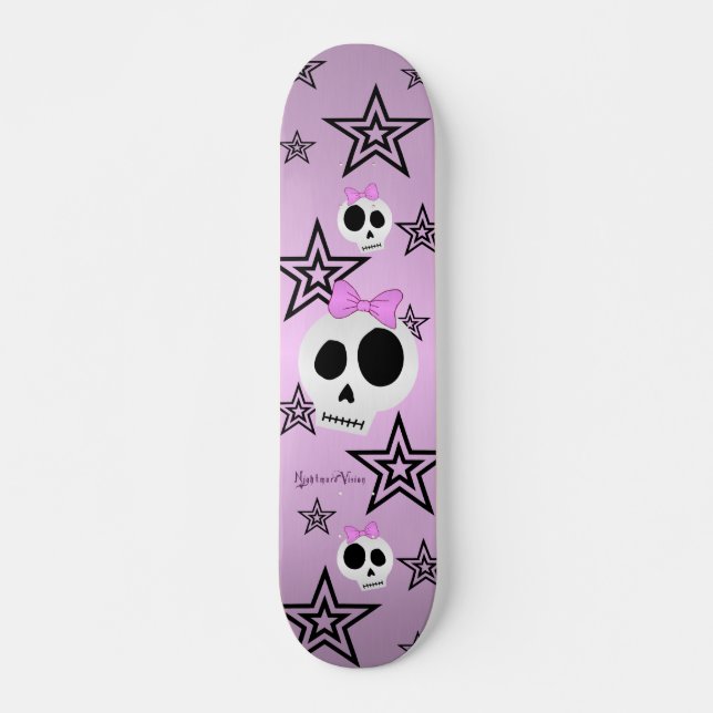 Cute Stars n Skulls Deck Skateboard (Front)