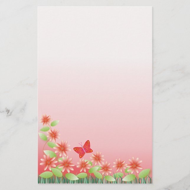 Cute stationery : Daisy & butterfly (Front)