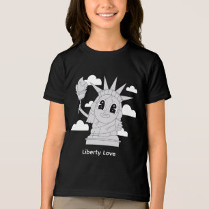 Cute Statue of Liberty Tri-Blend Shirt