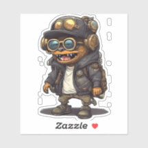 Cute Steam Punk Monster Sticker