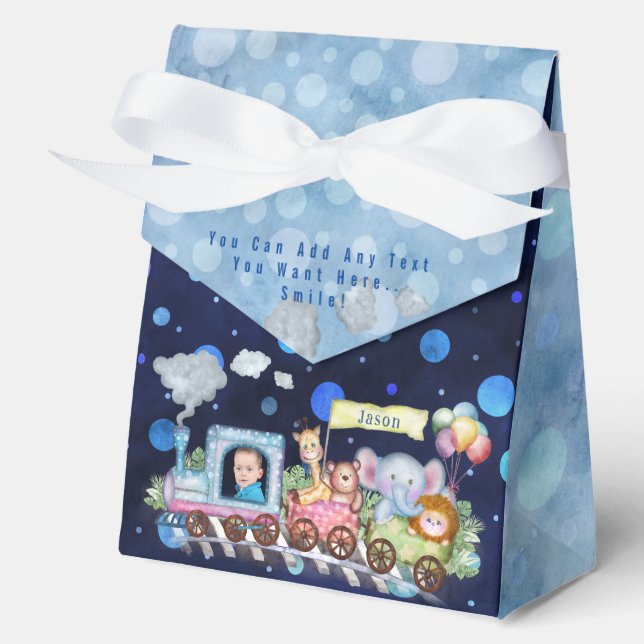 Cute Steam Train Favor Box (Front)