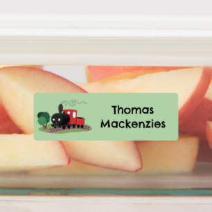 Cute steam train locomotive cartoon personalised